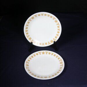 Two Vintage Corningware Corelle Butterfly Gold Salad Plates